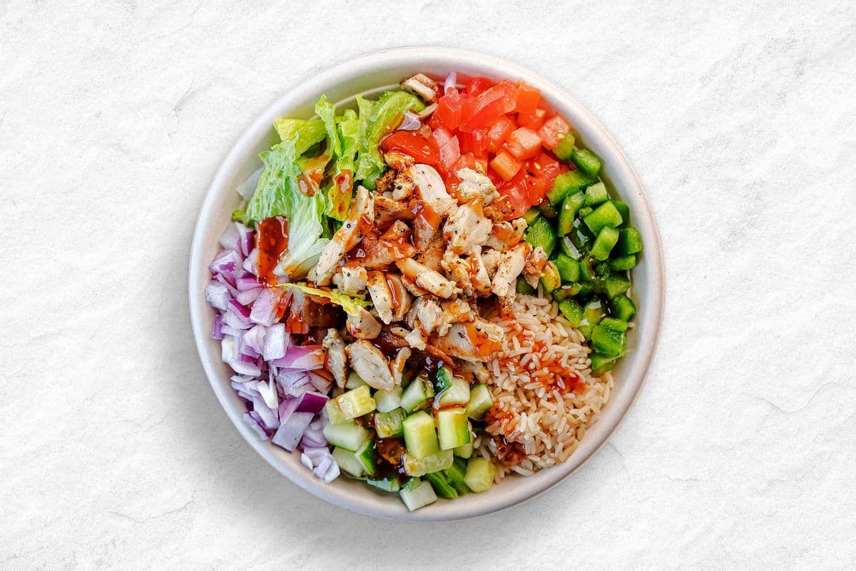 Small - Zesty Chicken and Bacon Rice Bowl (260 Cals)