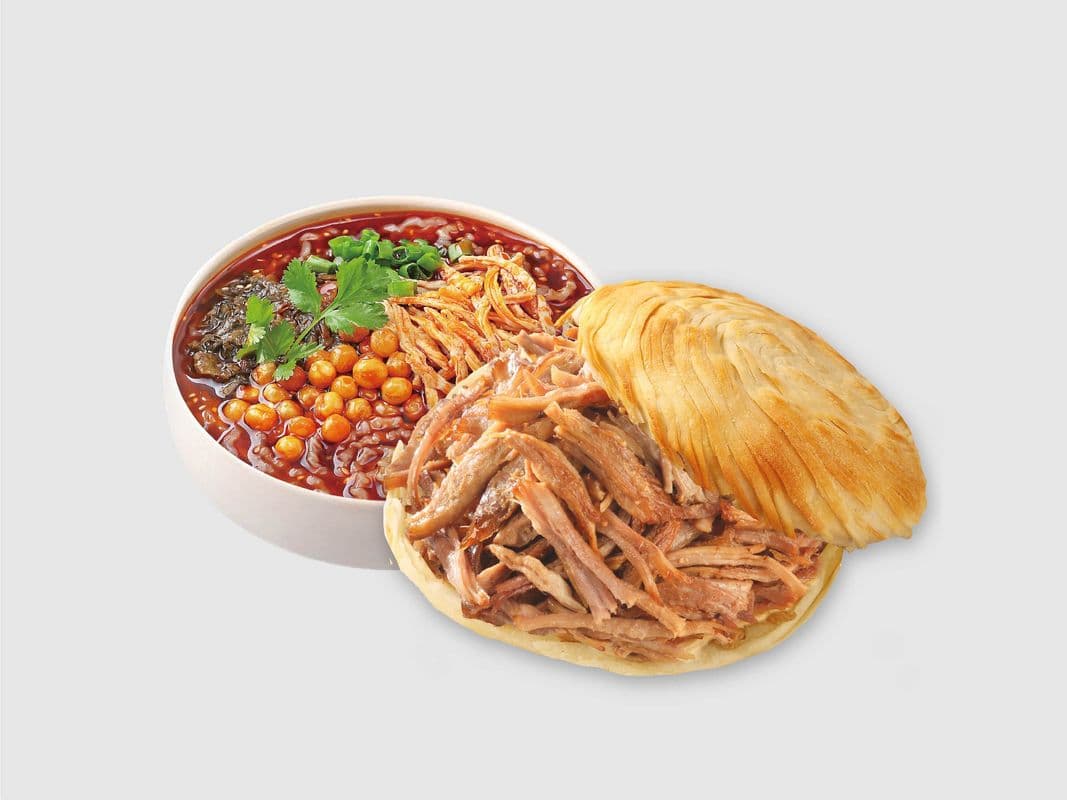 Hot & Sour Glass Noodle + Crispy Burger
