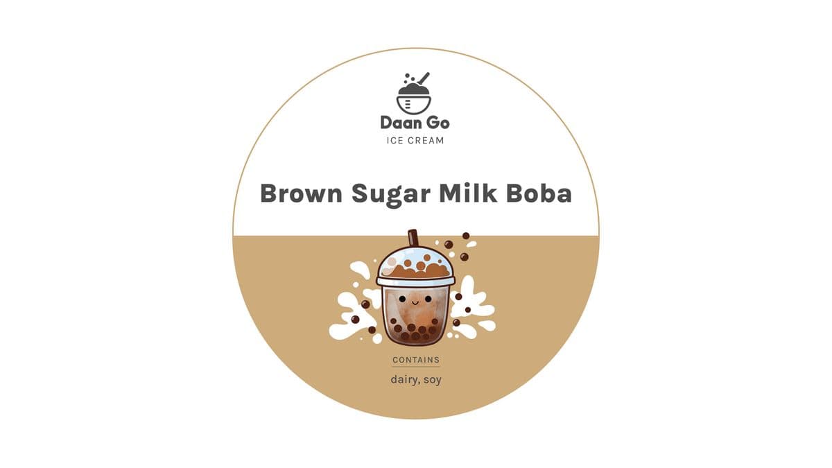 Brown Sugar Milk Boba Ice Cream
