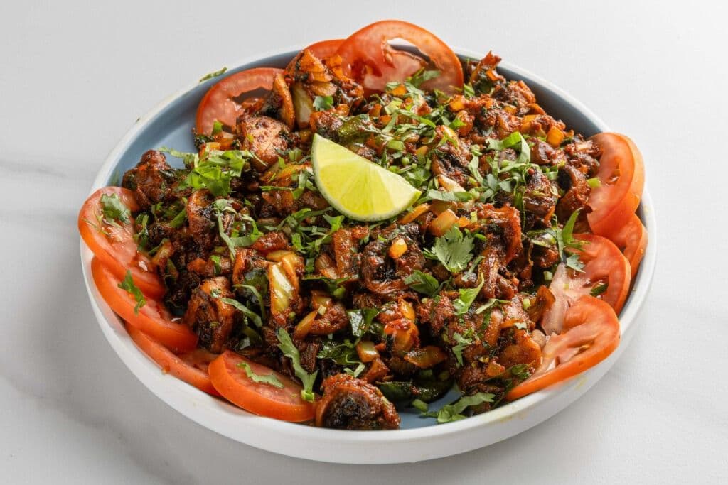 7. Mushroom Chettinadu Chukka