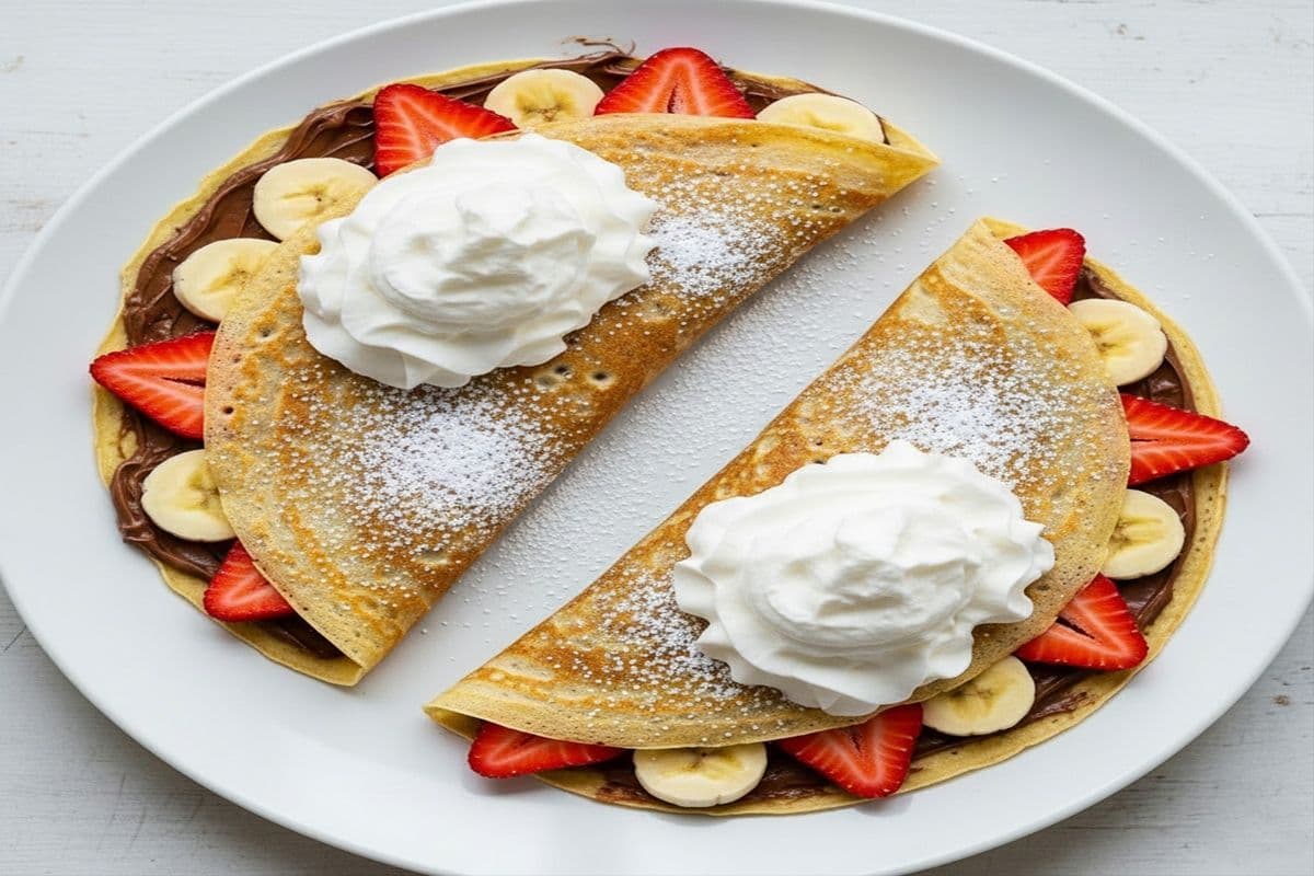 Nutella Strawberry Banana Crepes