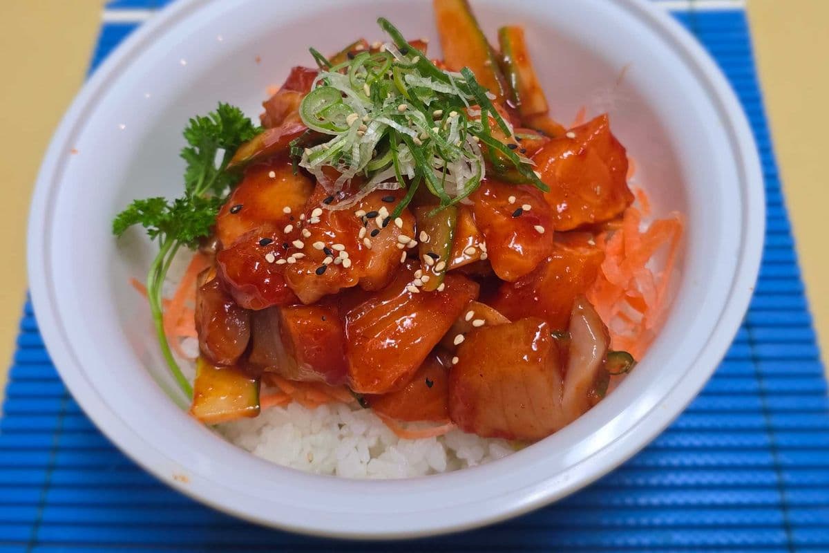 Spicy Tuna and Salmon Don