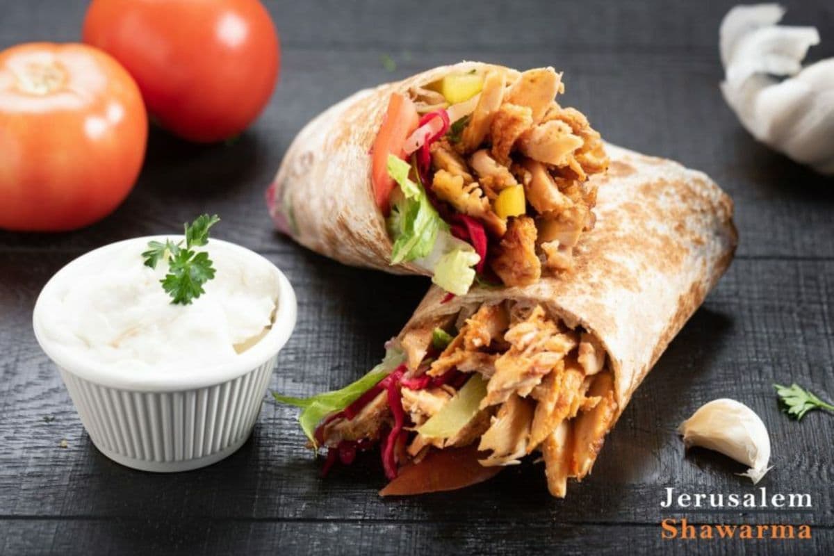 Chicken Shawarma Wrap with Everything Toppings