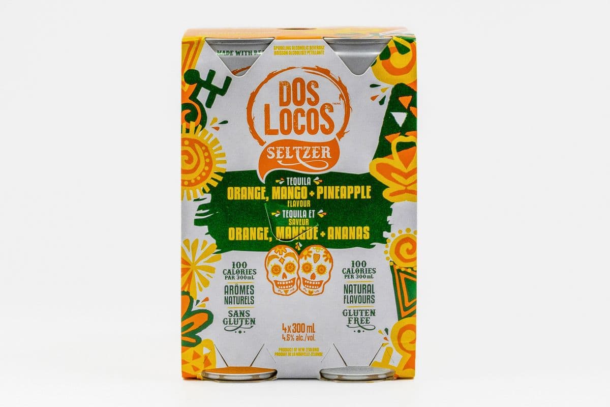 Dos Locos Orange Mango Pinapple Tequila (4 Pack) (1 x 300 ml)