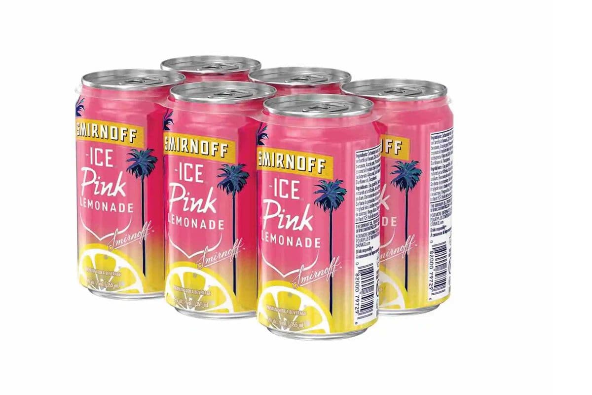 Smirnoff Ice Pink Lemonade (6 x 355 ml Cans)