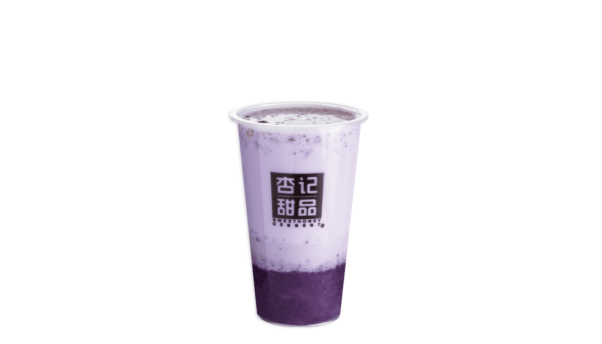 Purple Yam Peach Gum Milk (Cup) - 紫薯于你桃胶(杯)
