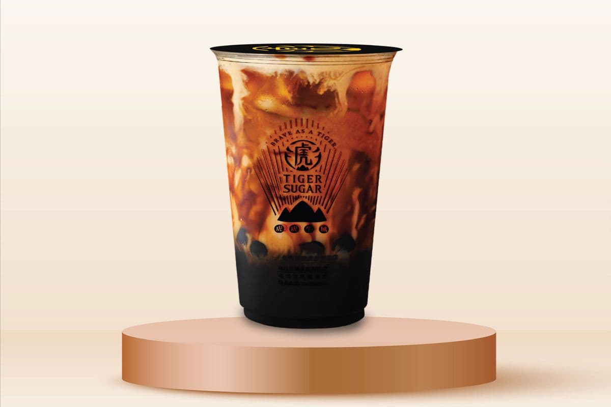 Top 1 Black Sugar Boba & Pearl Milk w/ Cream Mousse