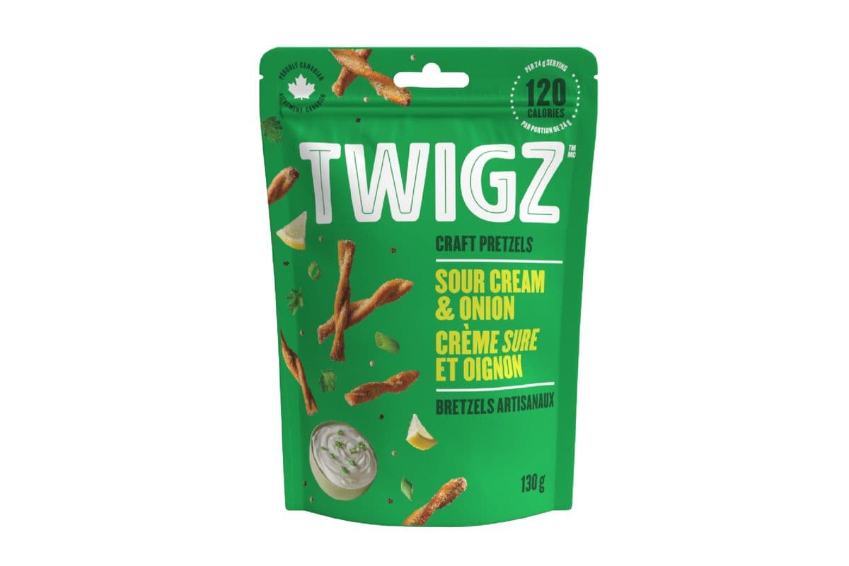 Twigz pretzels creme sure et oignon (130g) 77839 / Twigz Pretzels Sour Cream & Onion (130g) 77839
