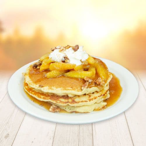 Caramel Apple Walnut Pancakes