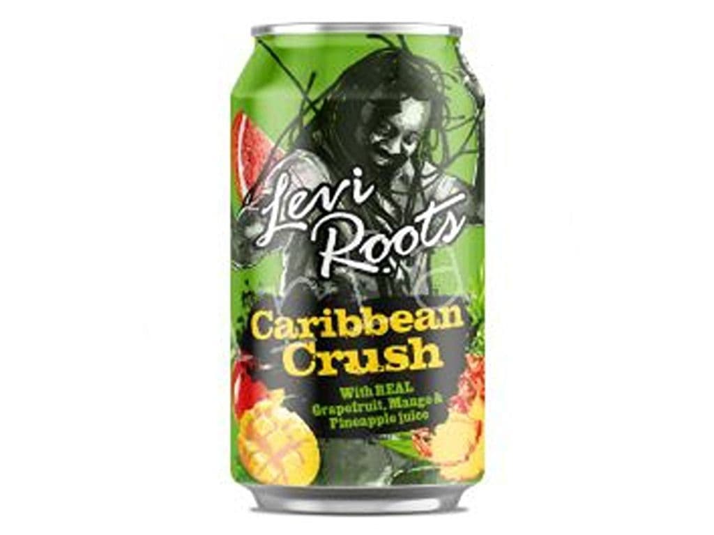 Levi Roots Caribbean Crush Soda Cocktail UK 330ml Grapefruit, Mango & Pineapple Drink