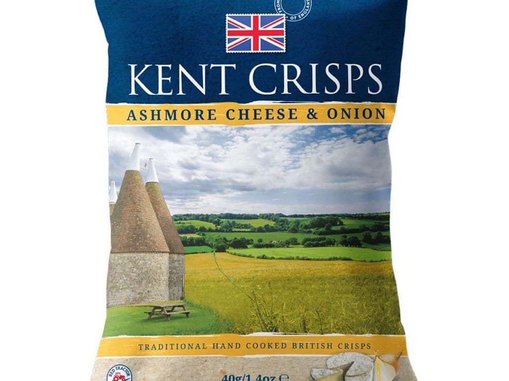 Kent Crisps Ashmore Cheese and Onion UK 40g Chips