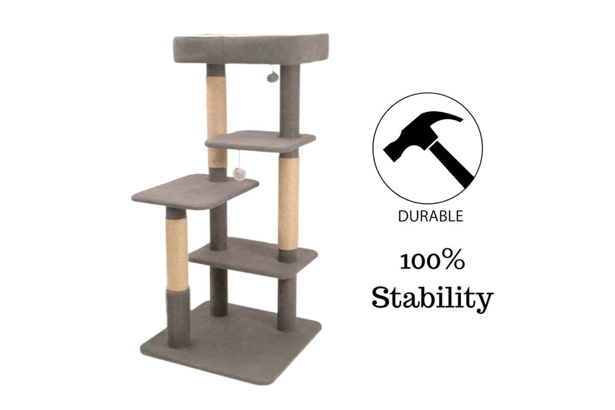 BuD'z - Soho Large 4 Level Grey Cat