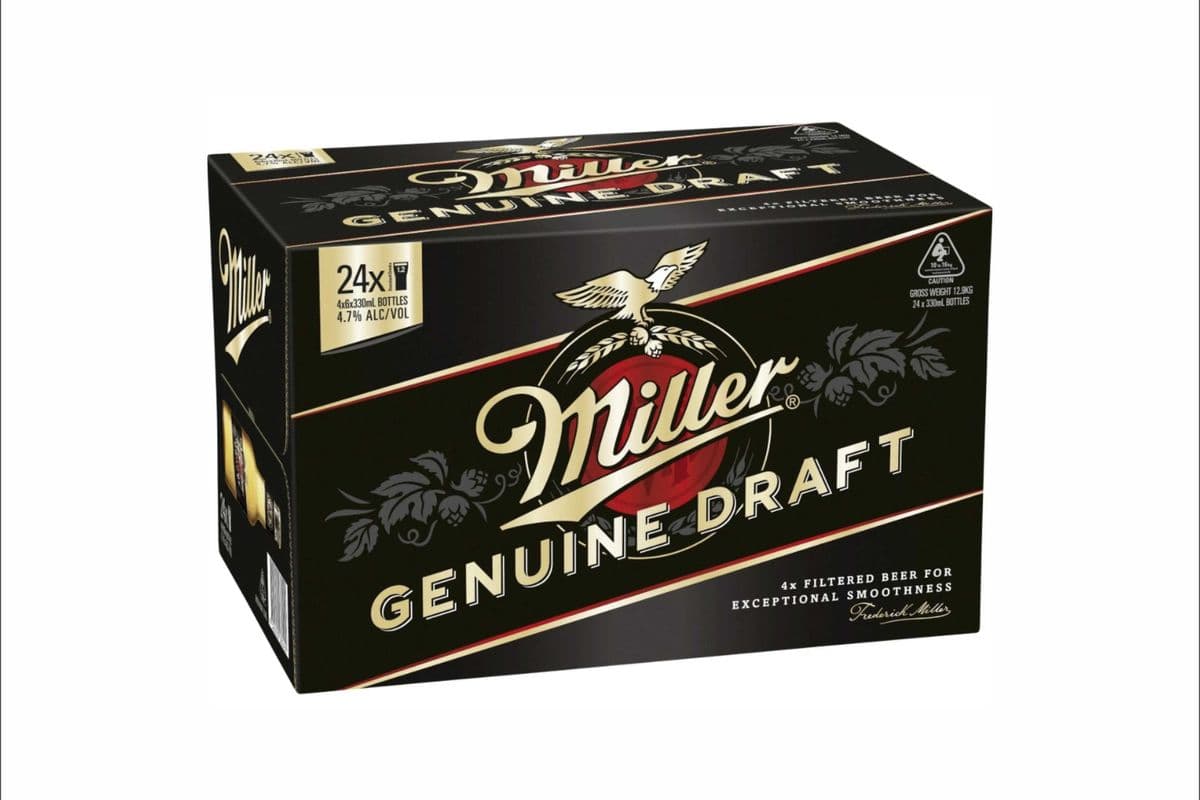 MGD Miller Genuine Draft (24 Pack) (1 x 330ML)