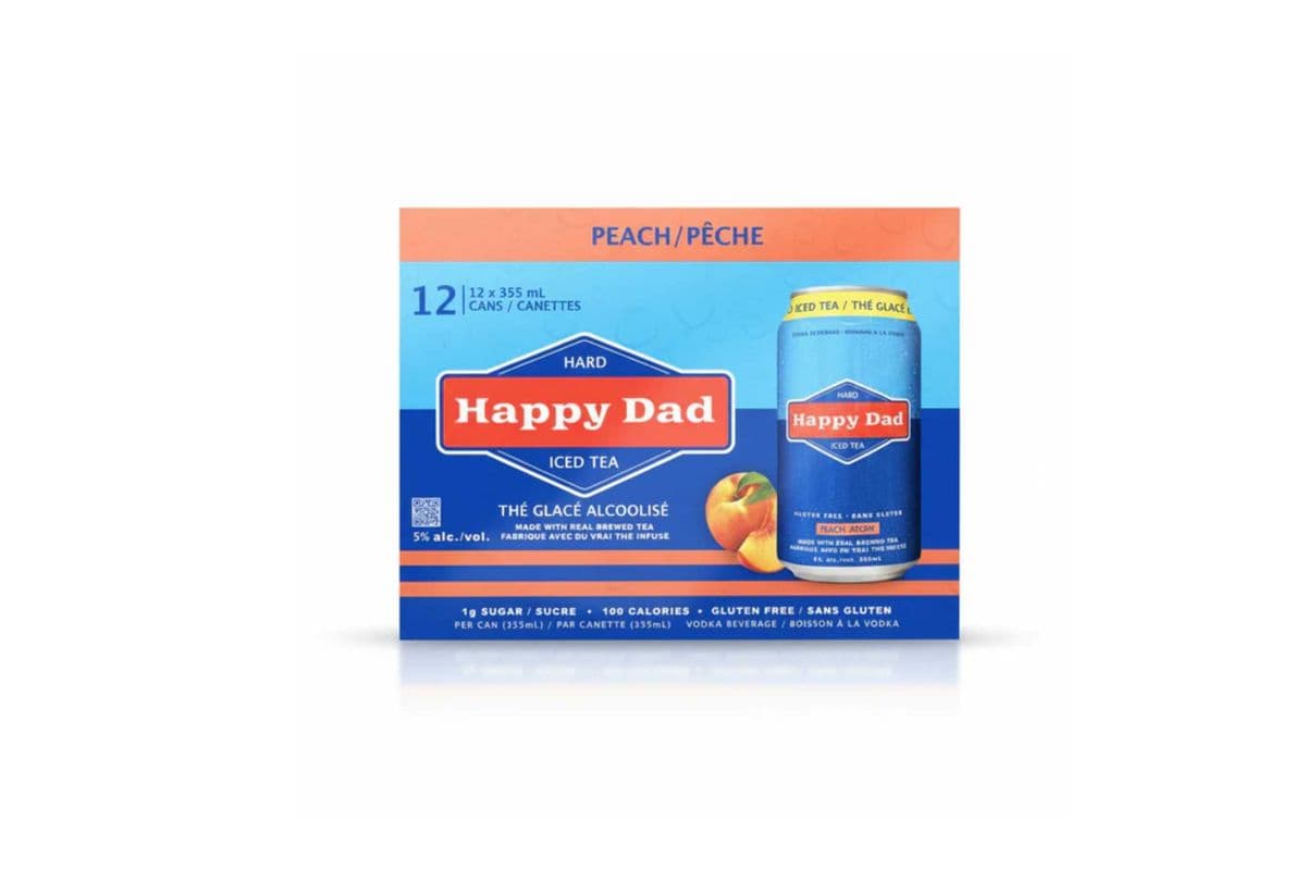 Happy Dad Hard Iced Tea Peach (12 x 355 ml)