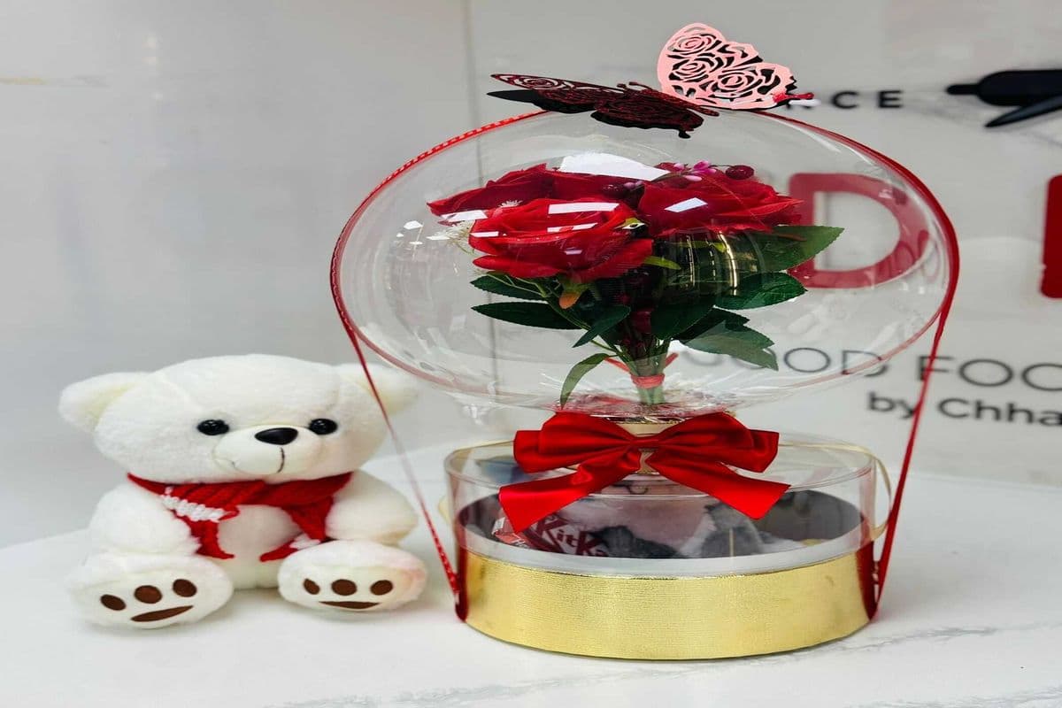 Flower in a Balloon with teddy