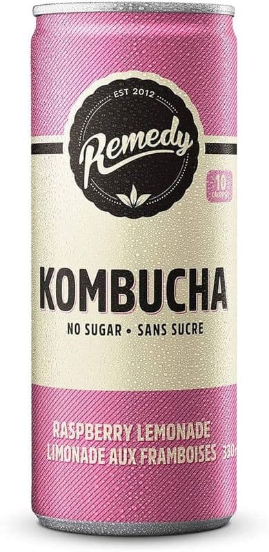 Remedy Bio Kombucha Limonade aux Framboises 330ml/ Remedy Organic Kombucha Raspberry Lemonade 330ml