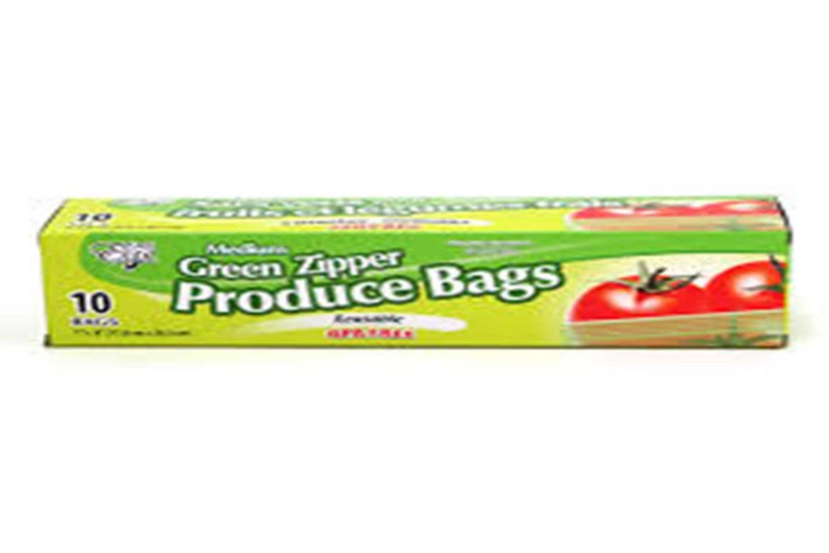 Medium green reusable zipper bags (10 bags )