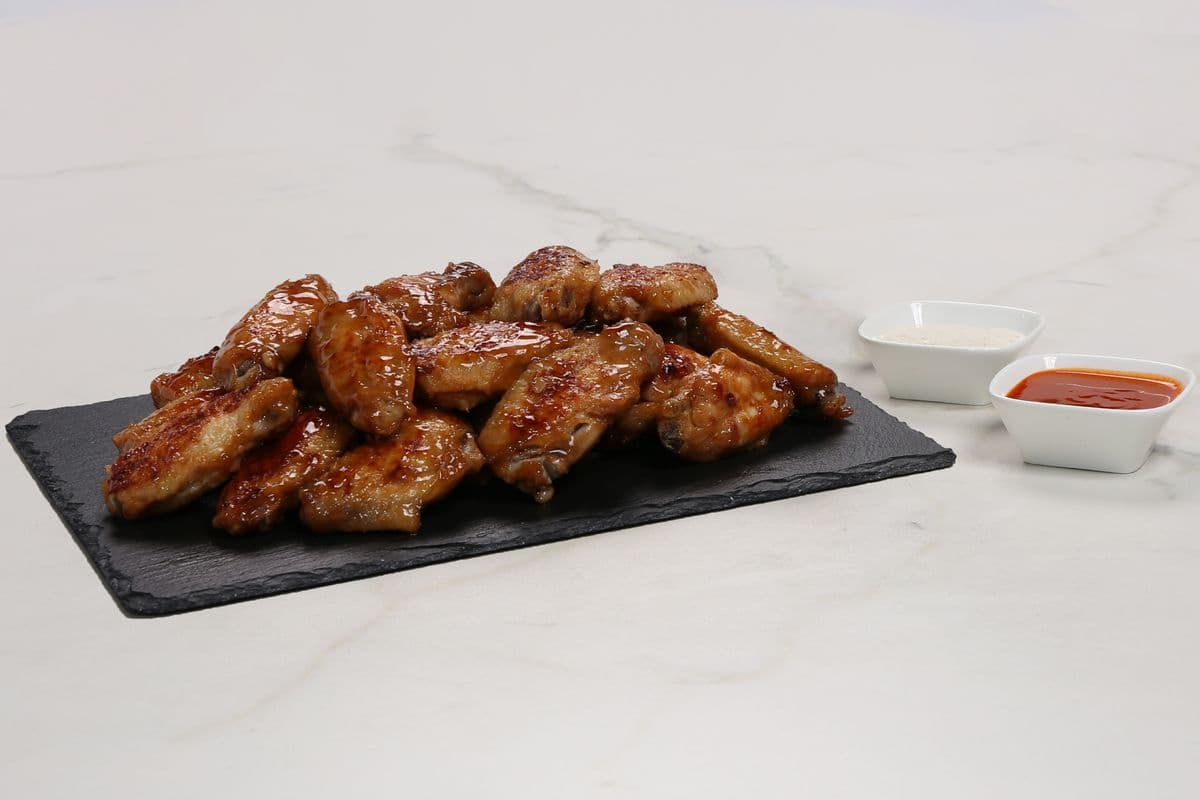 20 Buffalo Style Chicken Wings with 2 Dipping Sauces On Side