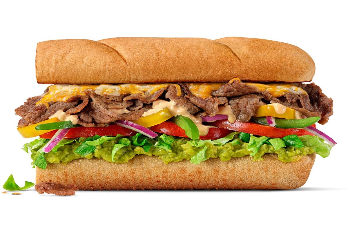 6" Southwest Steak & Avocado Sub (480 Cals)