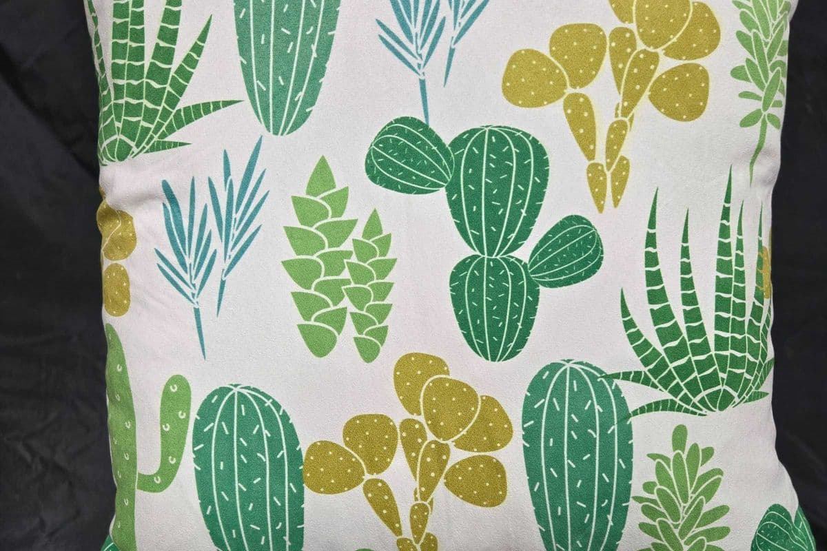 Cactus Print Pillow Cover with Cushion (16" x 16")
