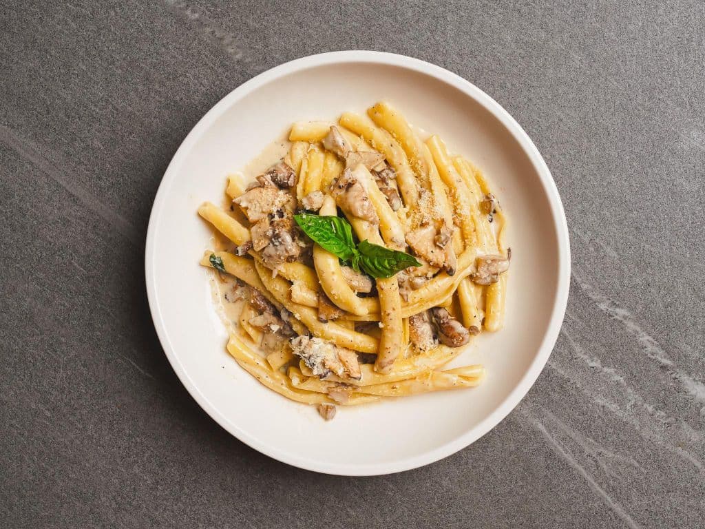 Wild Mushroom Alfredo Strozzapreti