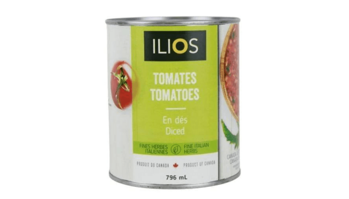 Ilios Tomates En Dés Fines Herbes Italienne 796mL / Ilios Diced Tomatoes Fine Italian Herbes 796mL