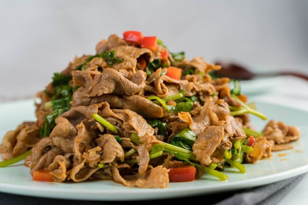 Stir-fried Lamb Slices wCumin 孜然羊肉