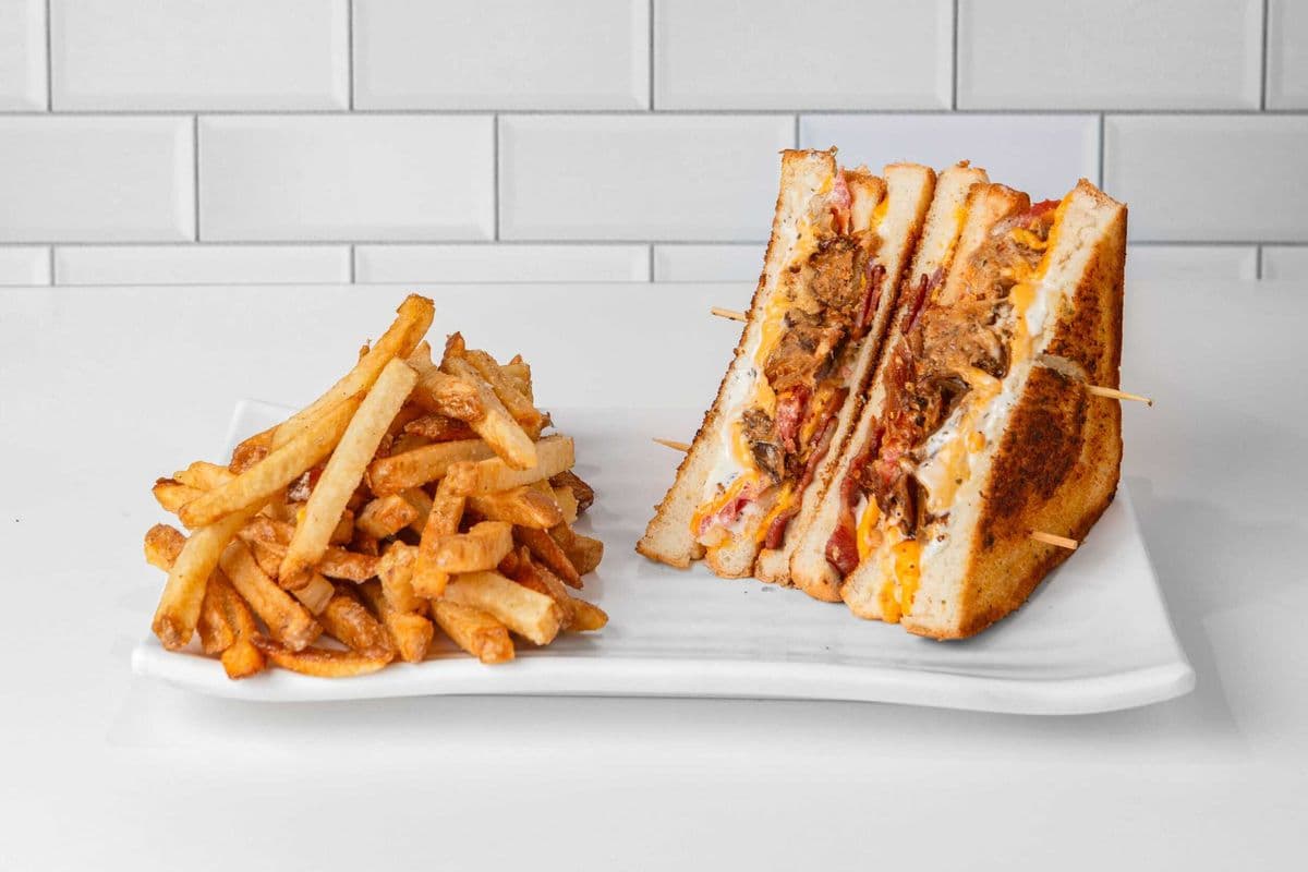 Triple Decker Grilled Cheese Sandwich
