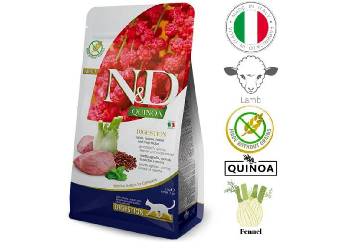 Farmina Digestion Lamb and Quinoa Dry Cat Food (3.3 lbs)