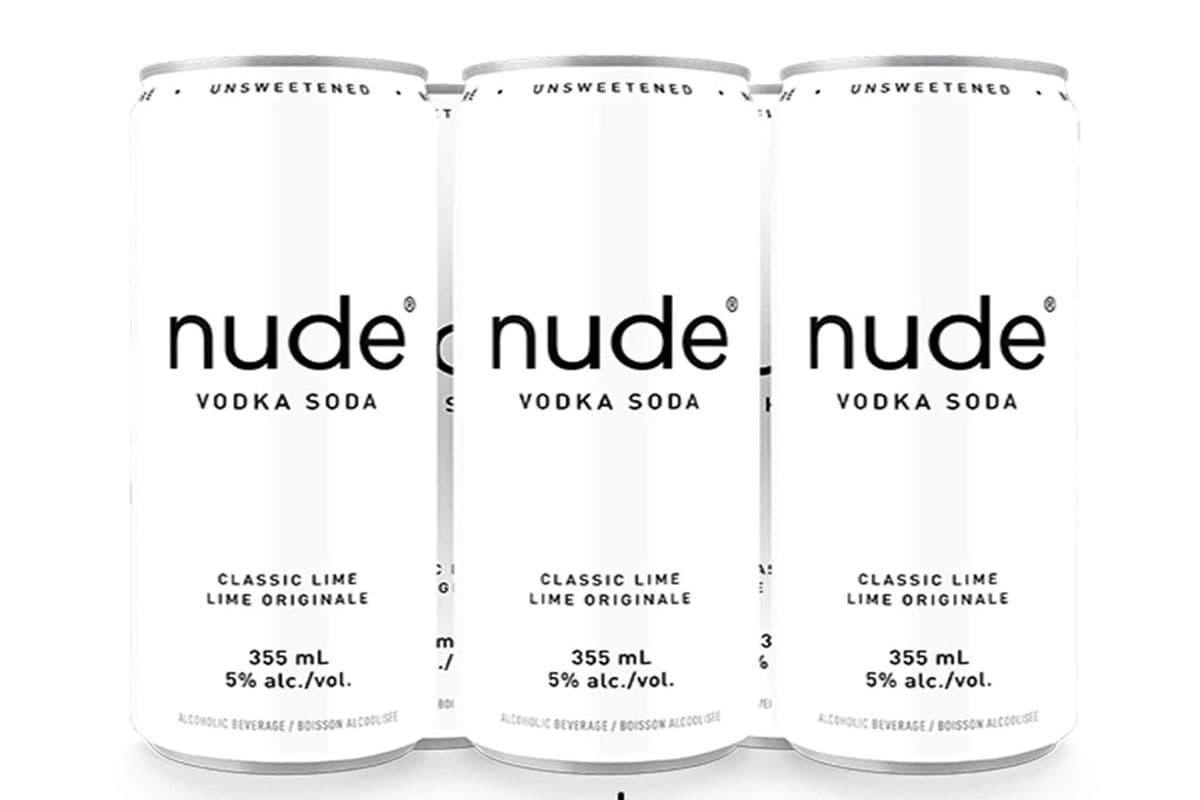 Nude Vodka Soda Classic LIME 6 CANS (6 x 355ML)
