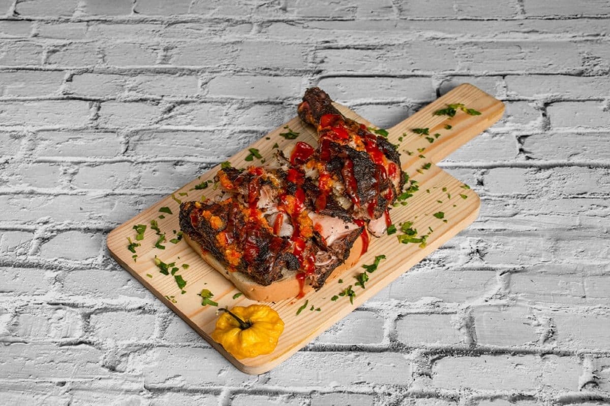 Jerk Chicken (1/4) and Bread