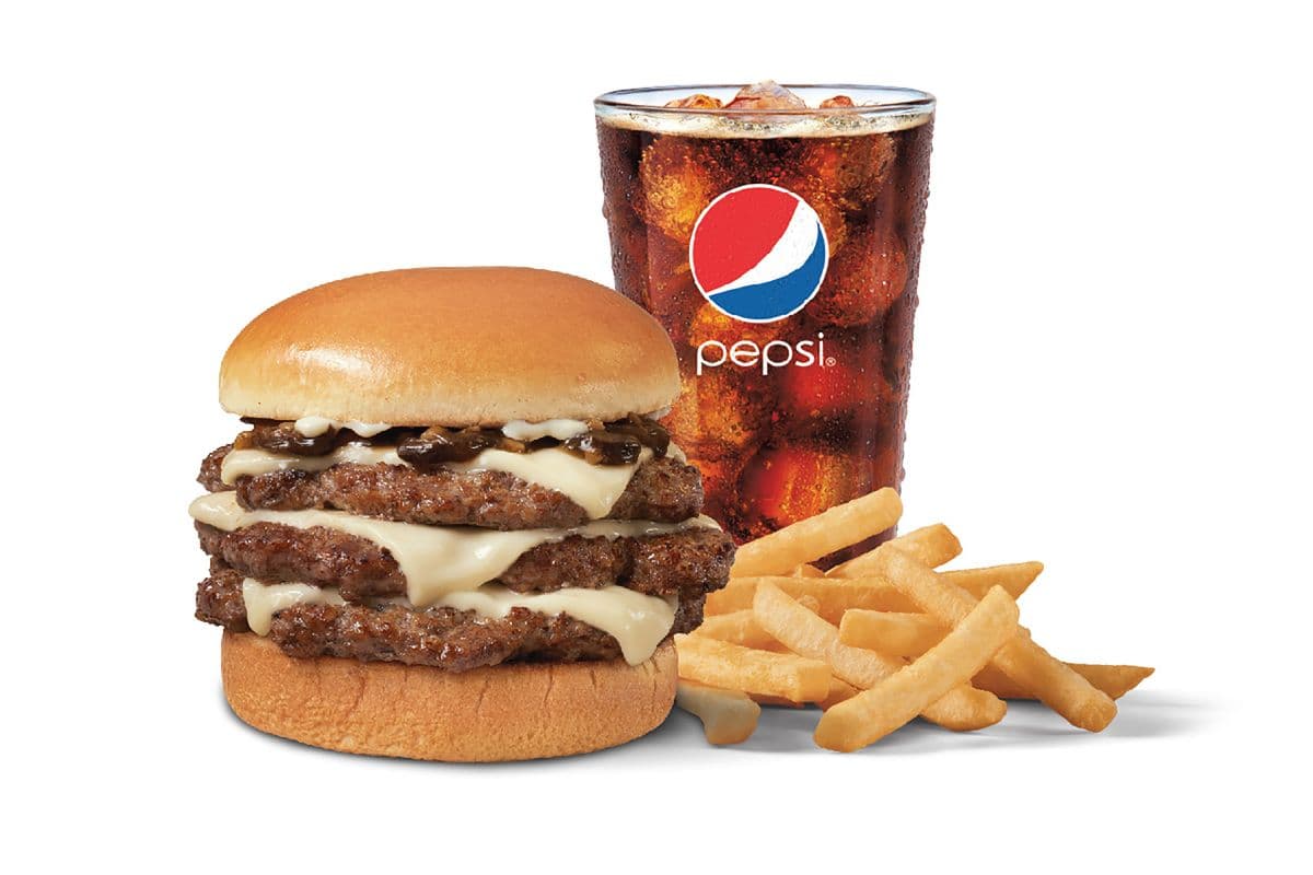 Mushroom Cheeseburger Signature Stackburger Triple Combo