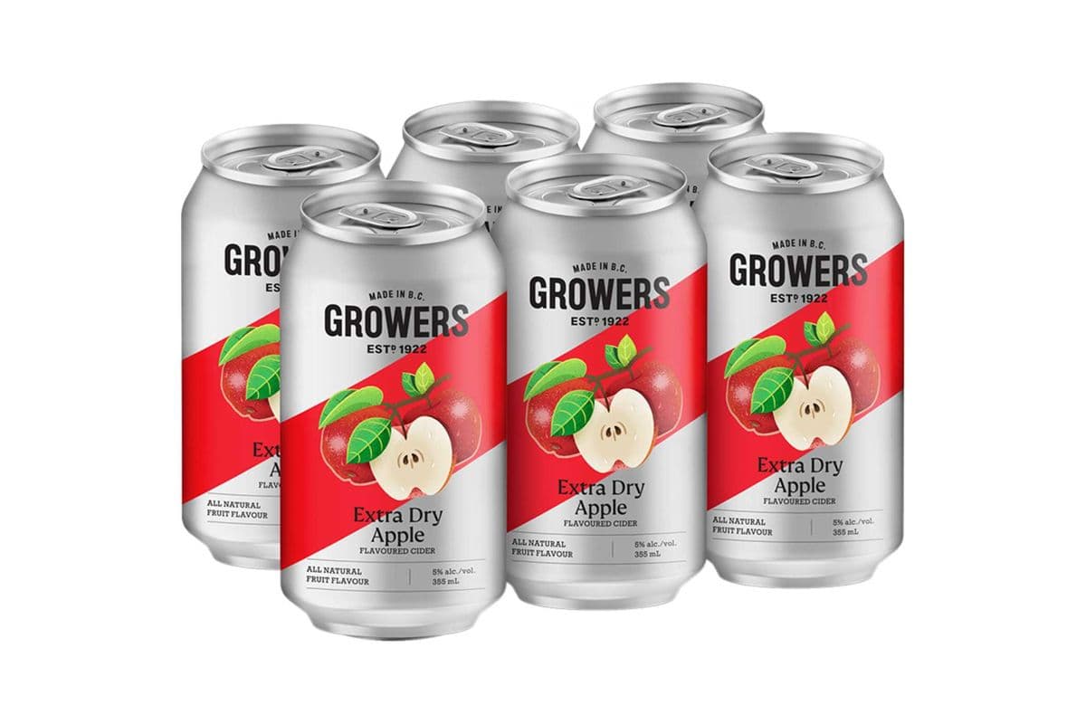 Growers Extra Dry Apple (6 x 355ml Cans)