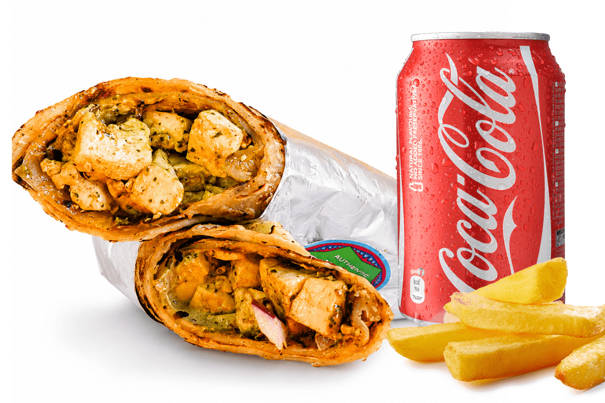 Paneer Tikka Roll Meal