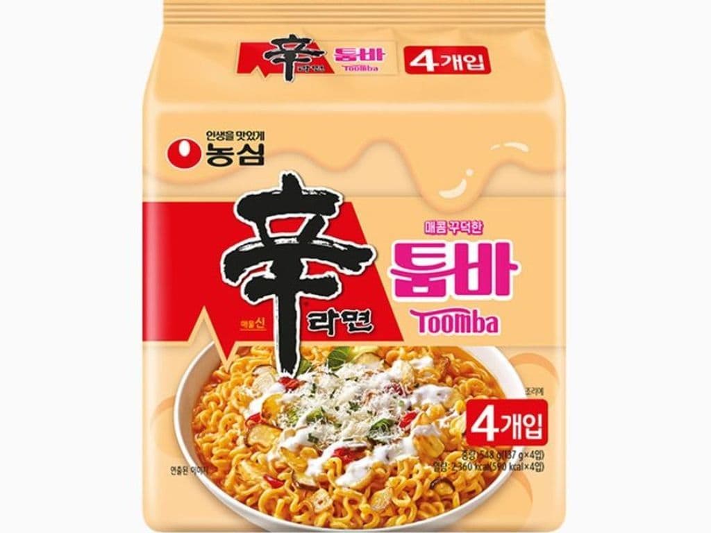 Nongshim Toomba Spicy & Creamy Stir Fry Noodles (4 Pack)