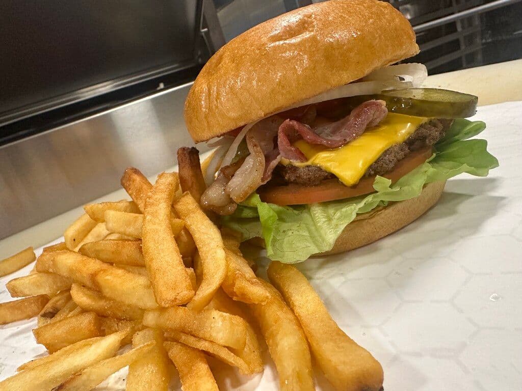 Smash Bacon and Cheddar Burger Combo