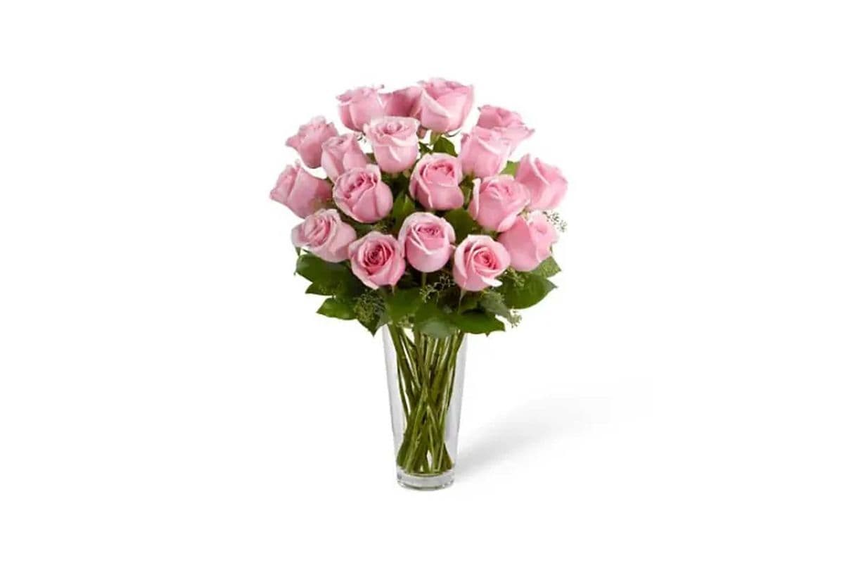 Classic Pink Roses in a vase