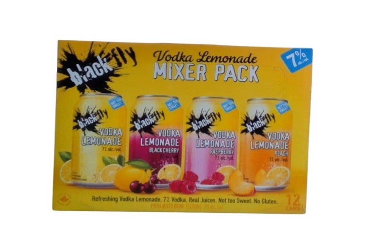 BLACK FLY VODKA LEMONADE MIXER 12 CANS (NEW ITEM) (12 x 355 ML)