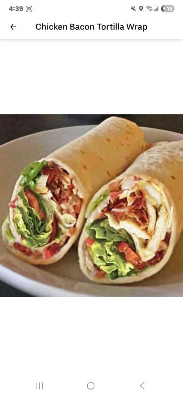 Chicken Bacon Tortilla Wrap