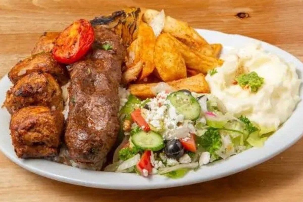 Mixed Beef Kebab and Chicken Tawouk Platter