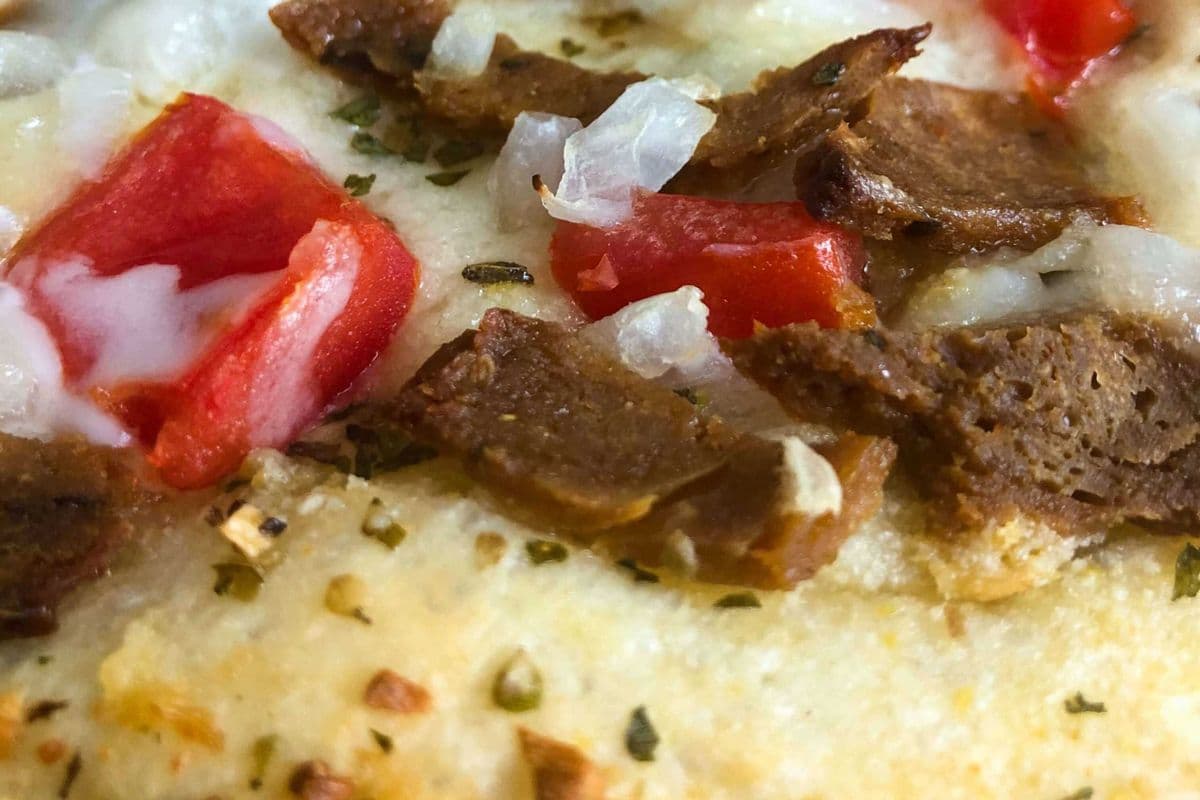 Warm Donair on Grilled Flat Bread with Sweet Sauce