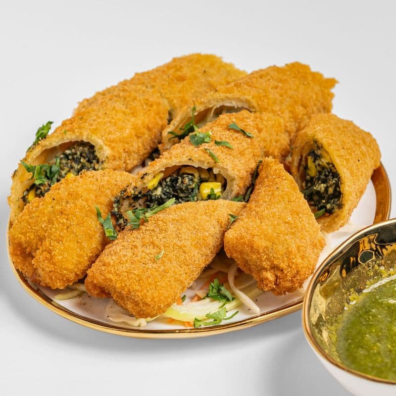 Spinach Corn Roll