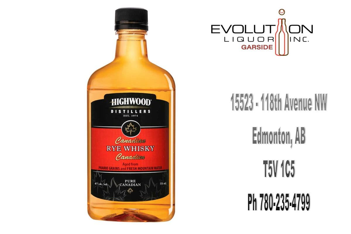 Highwood Pure Canadian Rye 0375P (1 x 375ml Plastic Bottle)