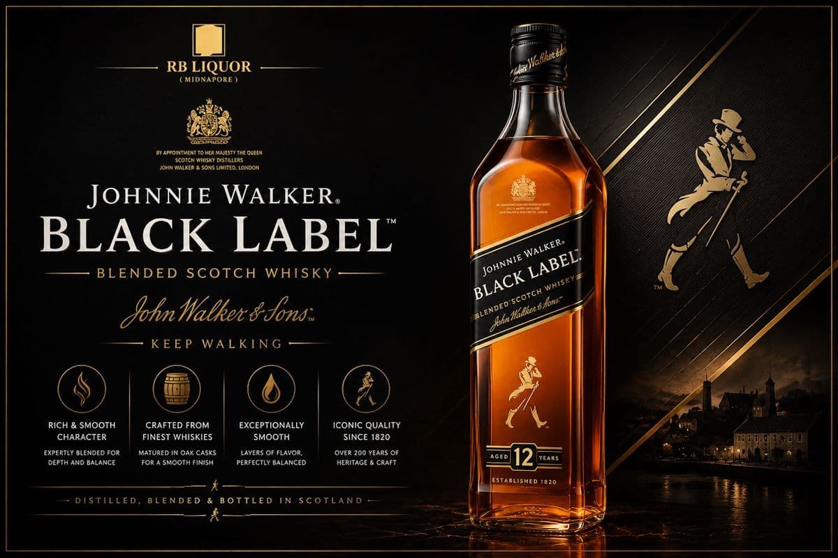 JOHNNIE WALKER BLACK LABEL (1.75 L) 40.0% ABV (1 x 1.75 L)