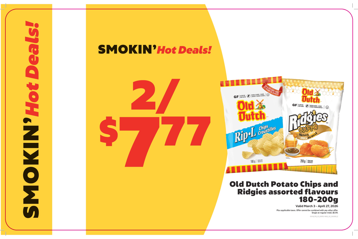 Old Dutch (180 g) - 2 for $7.77