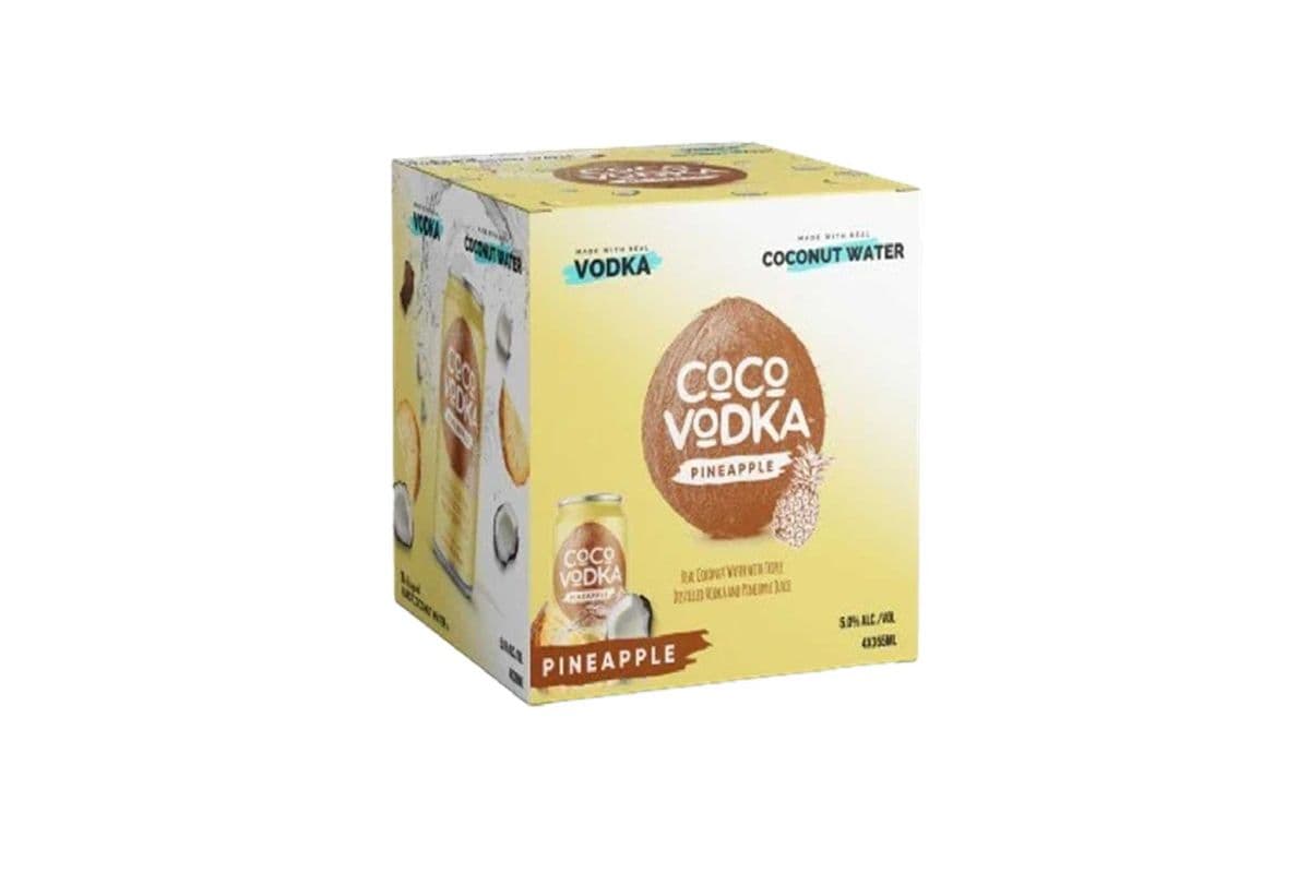 383310. COCO VODKA PINEAPPLE (4 x 355ML (CANS))