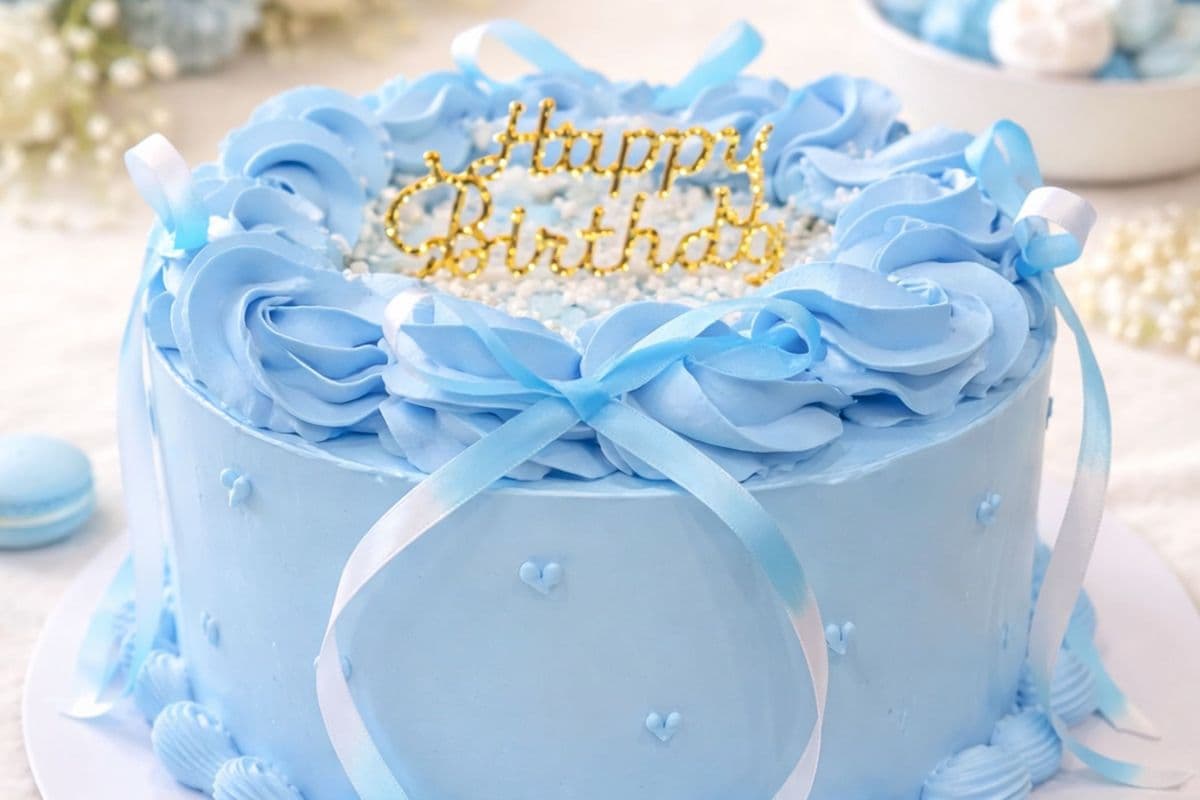 Blue Vanilla cake