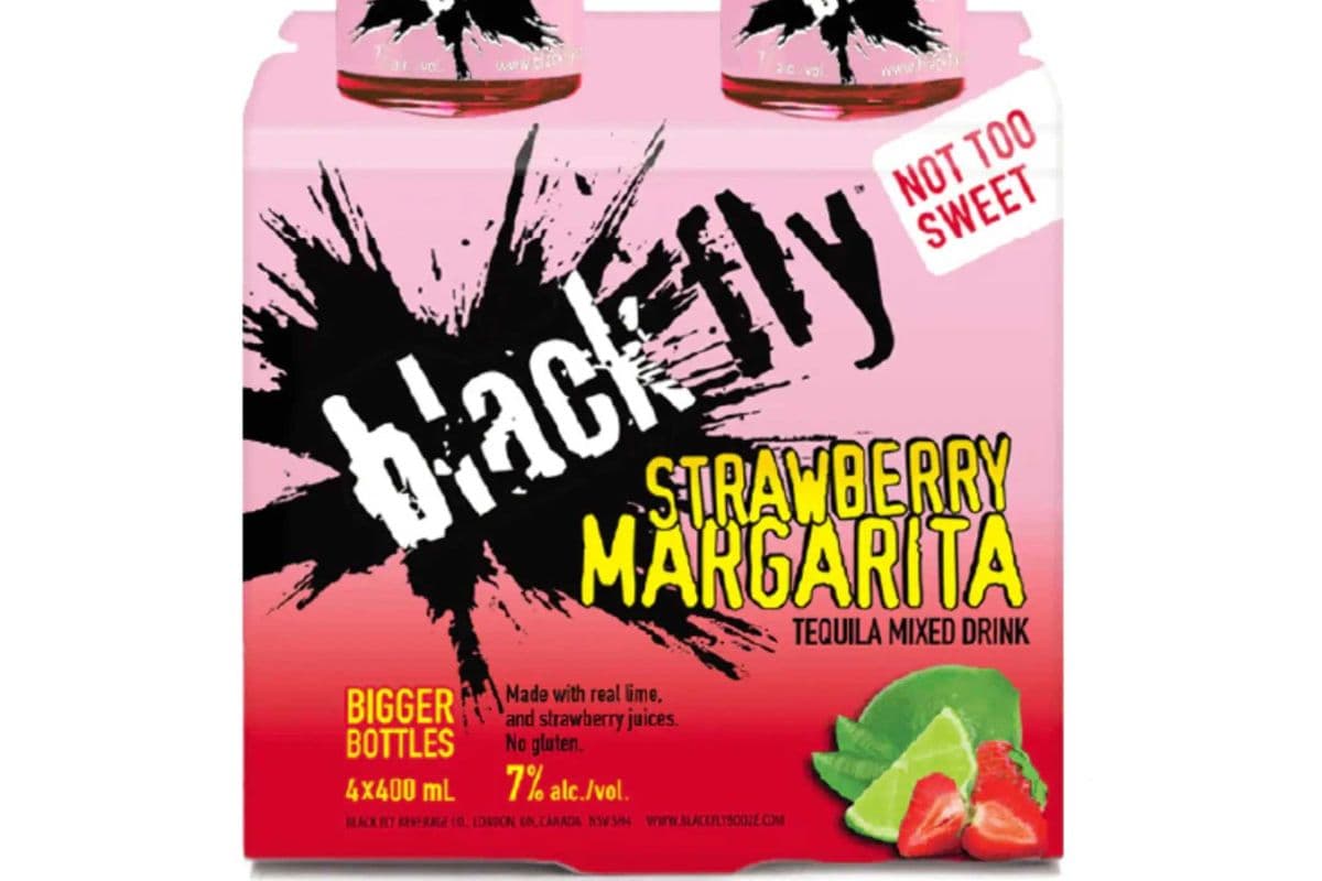 BLACK FLY TEQUILA STRAWBERRY MARGARITA 4 BTLS. ( 4 X 400ml ) (1 x 400ml)