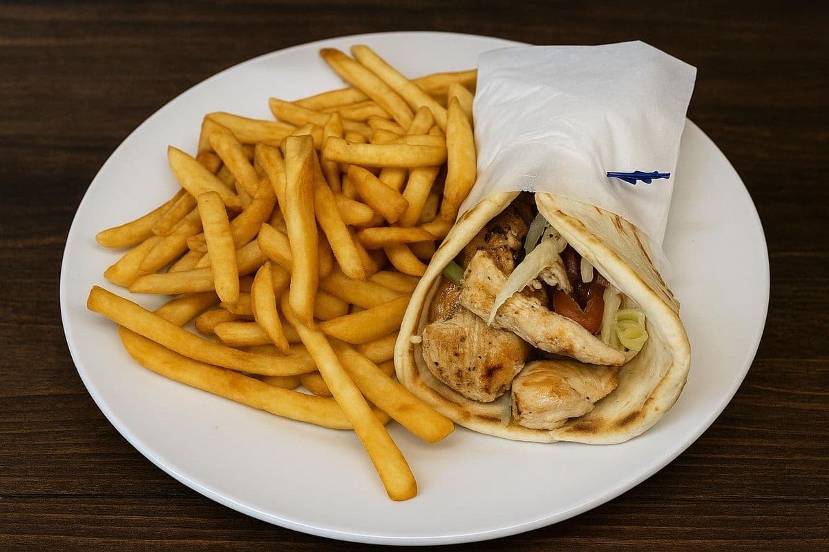 Chicken Souvlaki on a Pita
