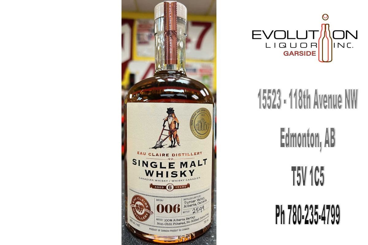 Eau Claire Single Malt Whisky Batch 006 (1 x 750ml Glass Bottle)